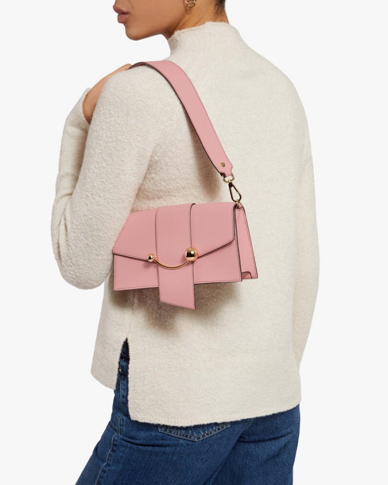 Women's Strathberry Mini Crescent Shoulder Bags Pink | 8205964-VC