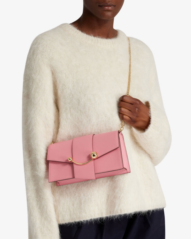 Women's Strathberry Mini Crescent handbag Pink | 6218403-EU