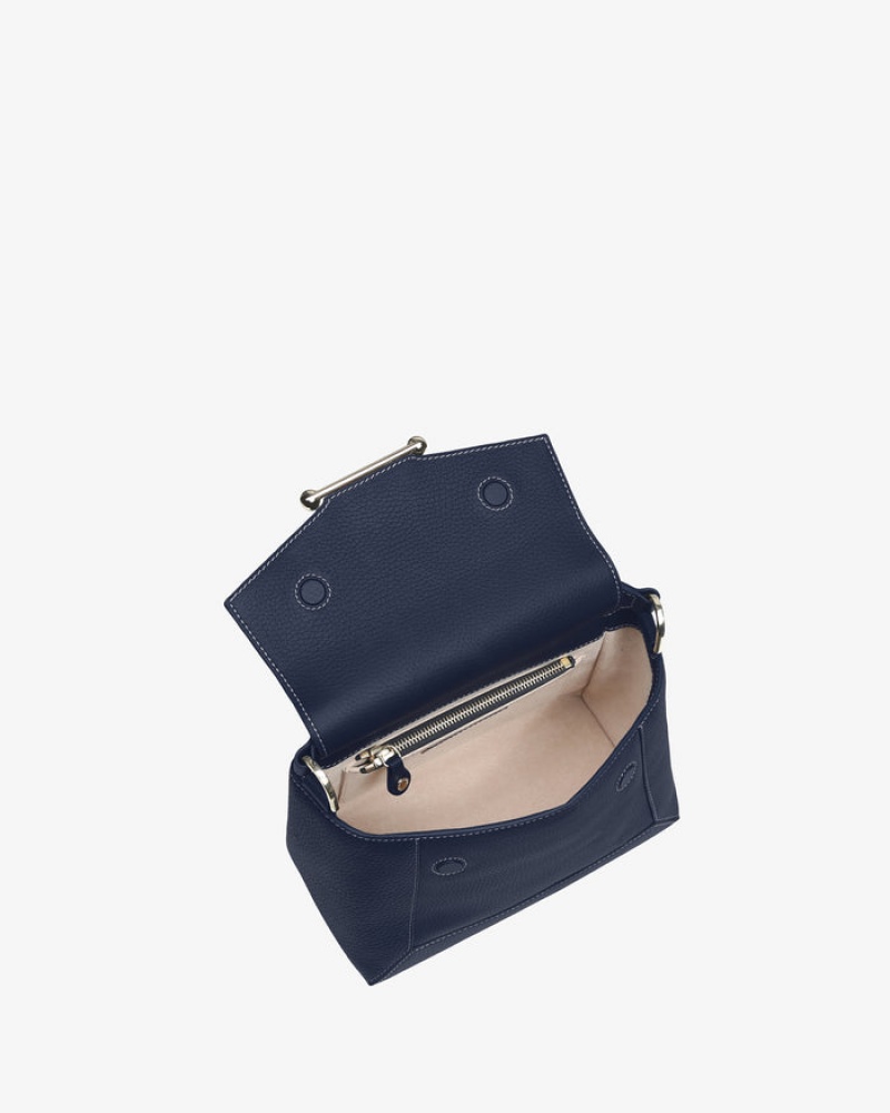 Women's Strathberry Mosaic Shoulder Bags Navy | 2958416-PD