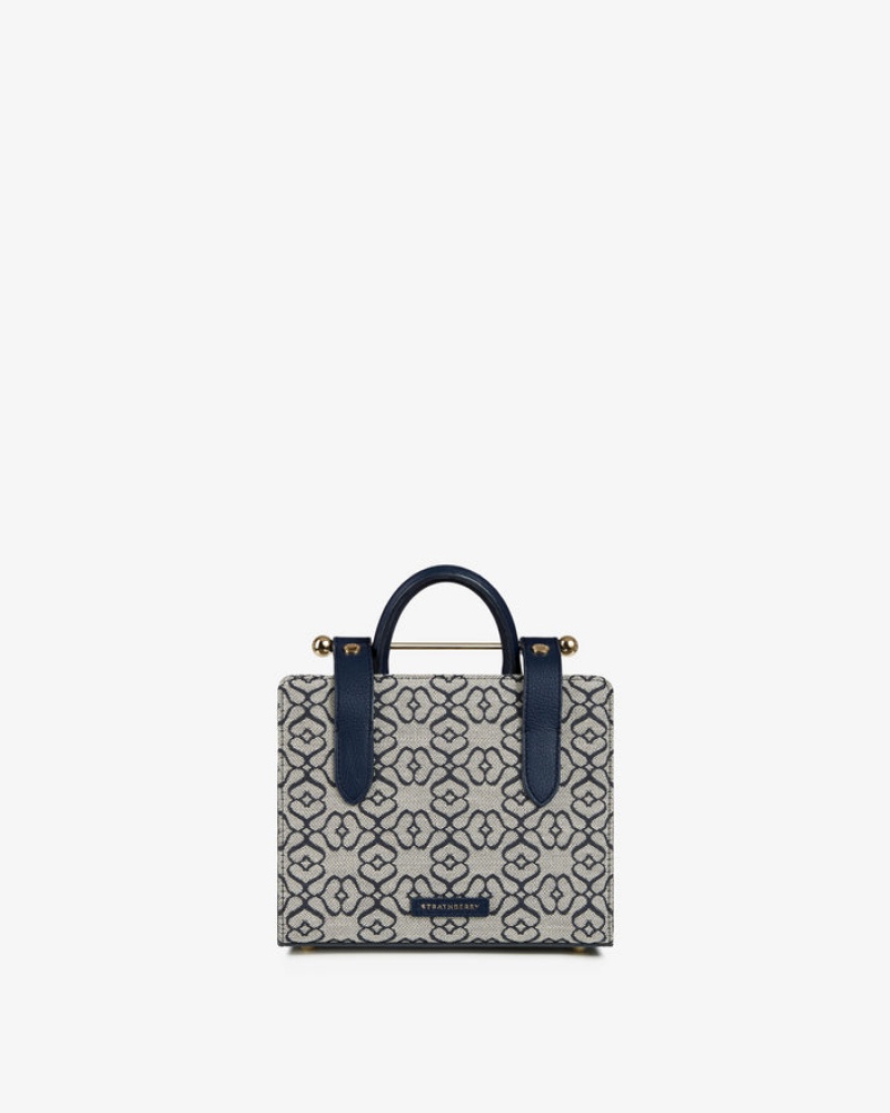 Women's Strathberry Nano Tote Bags Navy | 9501263-UR