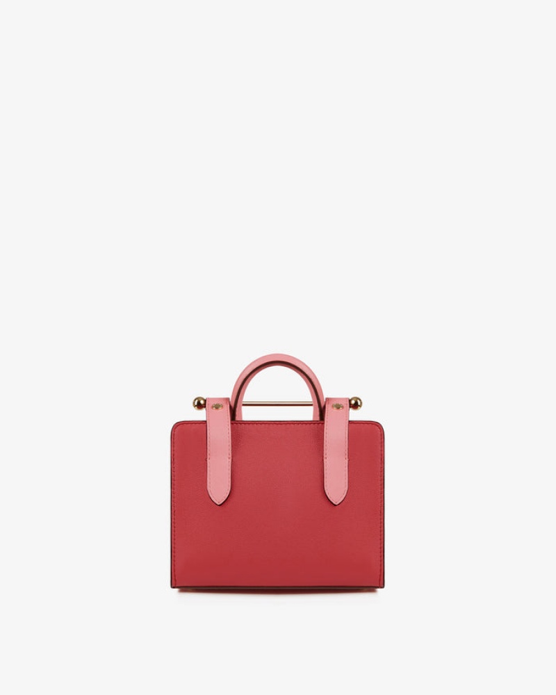 Women's Strathberry Nano Tote Bags Red / Pink | 4137528-AW