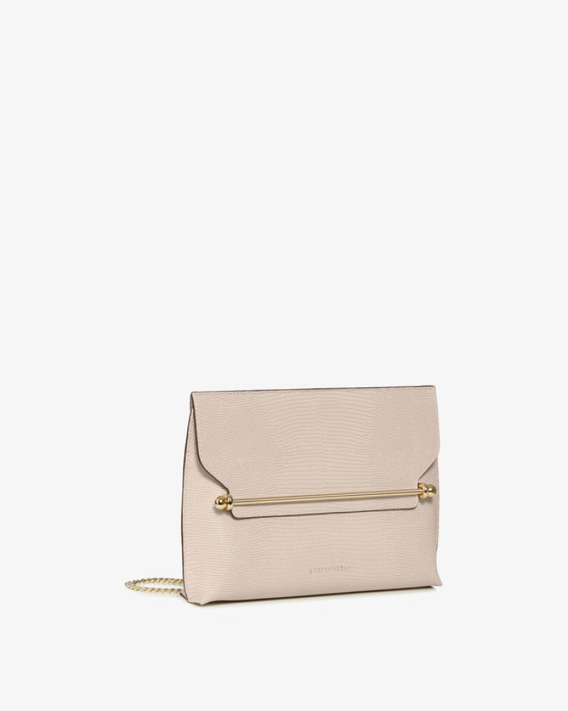 Women\'s Strathberry Stylist Clutch Bag Beige | 1326048-GX