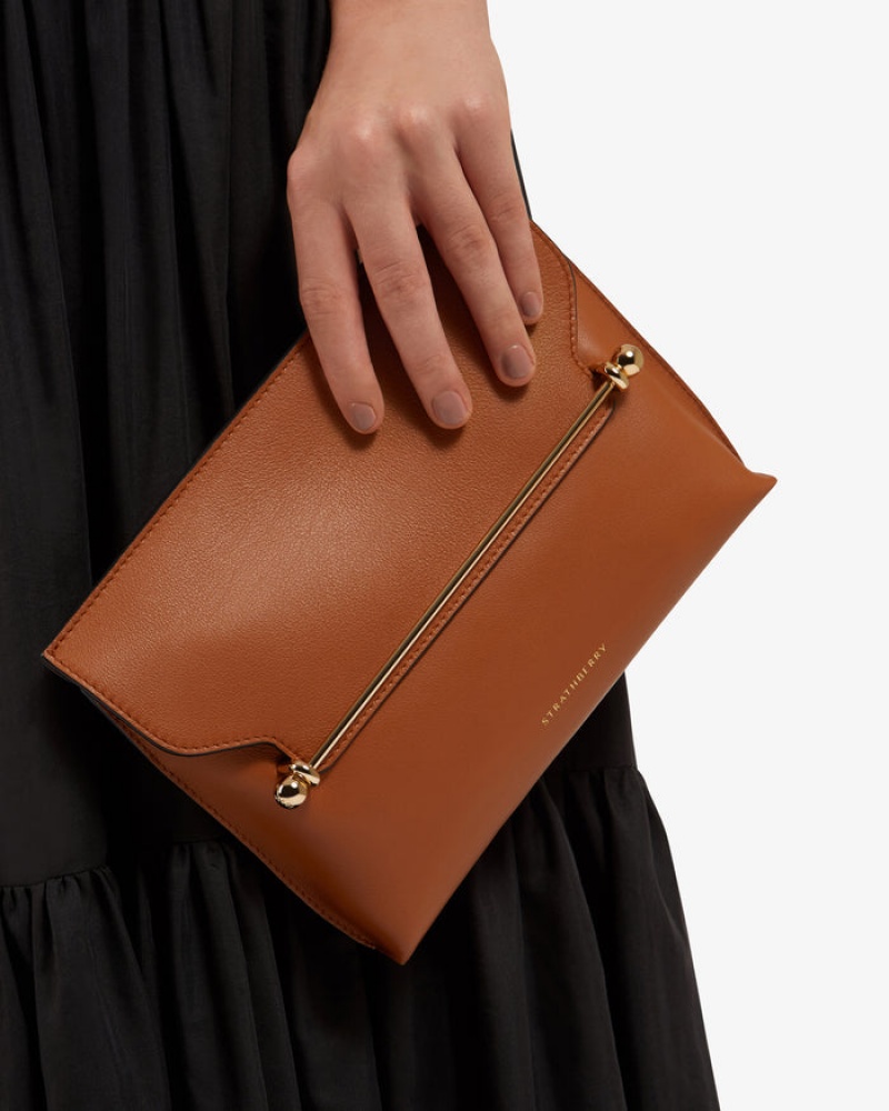 Women's Strathberry Stylist Clutch Bag Brown | 5376401-HQ