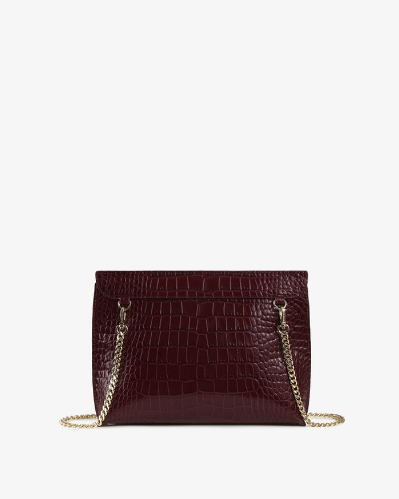 Women's Strathberry Stylist Clutch Bag Burgundy | 8954267-WQ